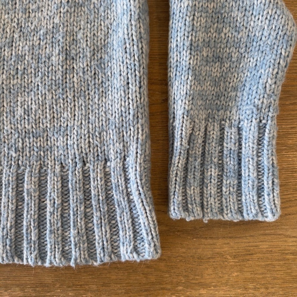 Maison Margiela chunky-knit oversized Boxy cardigan-Blue Melange-Designer Knit-S - Picture 7 of 16